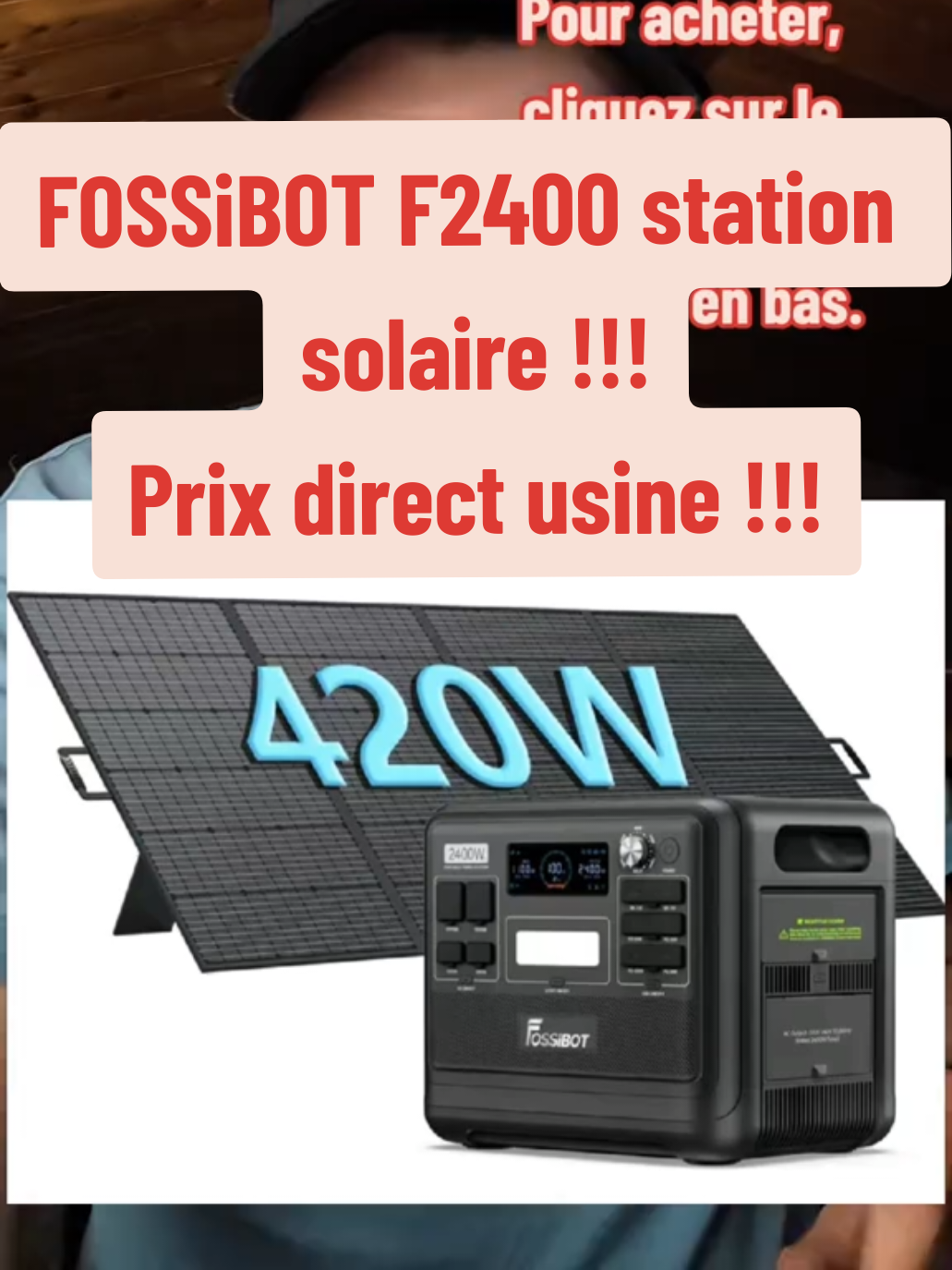 FOSSiBOT F2400 station solaire !!! Prix direct usine !!!