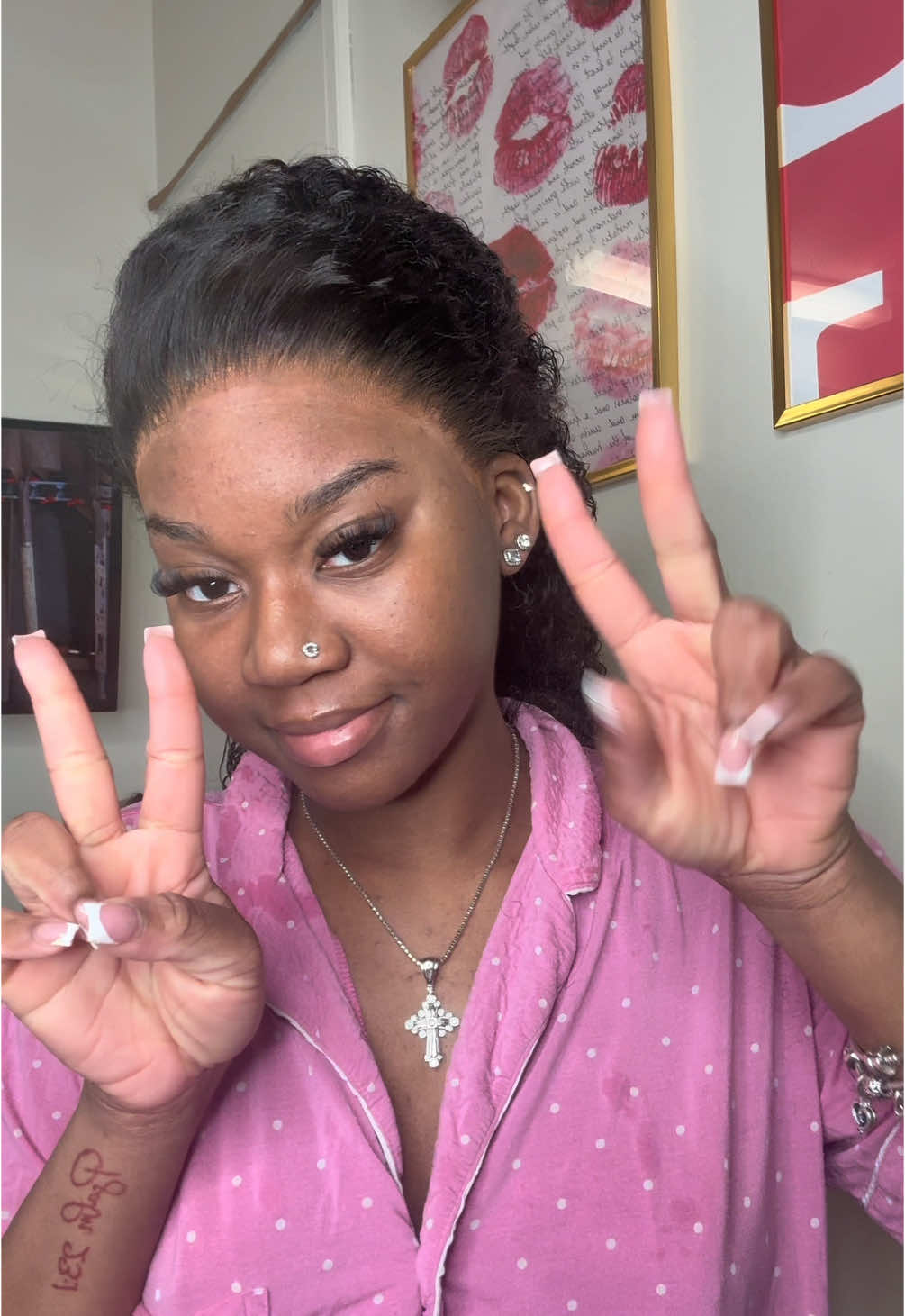 1/2 $30 Discount Code:  love30 💰|eullair 26inch Natural Black Lace Frontal Wig|💰 Promotion Code: love30 @eullair hair @eullair hair official #fyp #curlywiginstall 