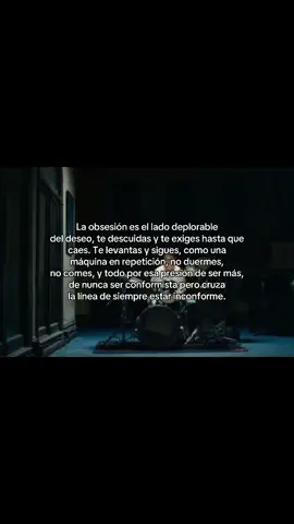 Me pasa mucho con estudiar, muchas veces hago demasiado y recibo poco, lo que me lleva a seguir forzándome y exigiéndome. #obsessed #blackswan #whiplash #textorojo #fyp 