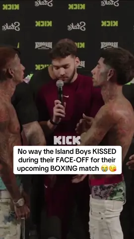 No way the Island Boys KISSED during their FACE-OFF for their upcoming BOXING match 😭😘 | #adinross #islandboys #boxing 