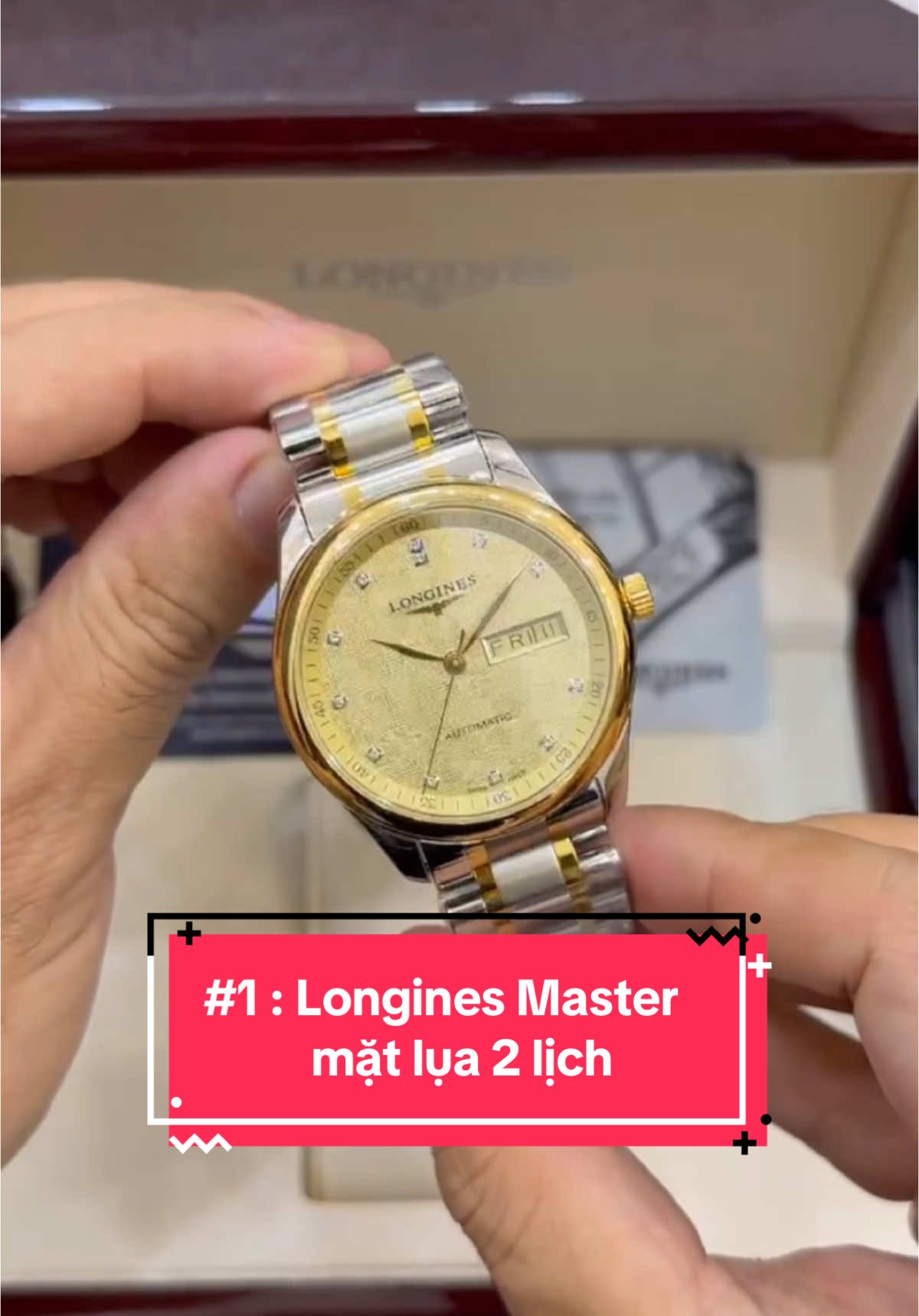 Đồng hồ new 100% - Longines Master 2 Lịch Mặt Lụa #longines #donghochinhhang 