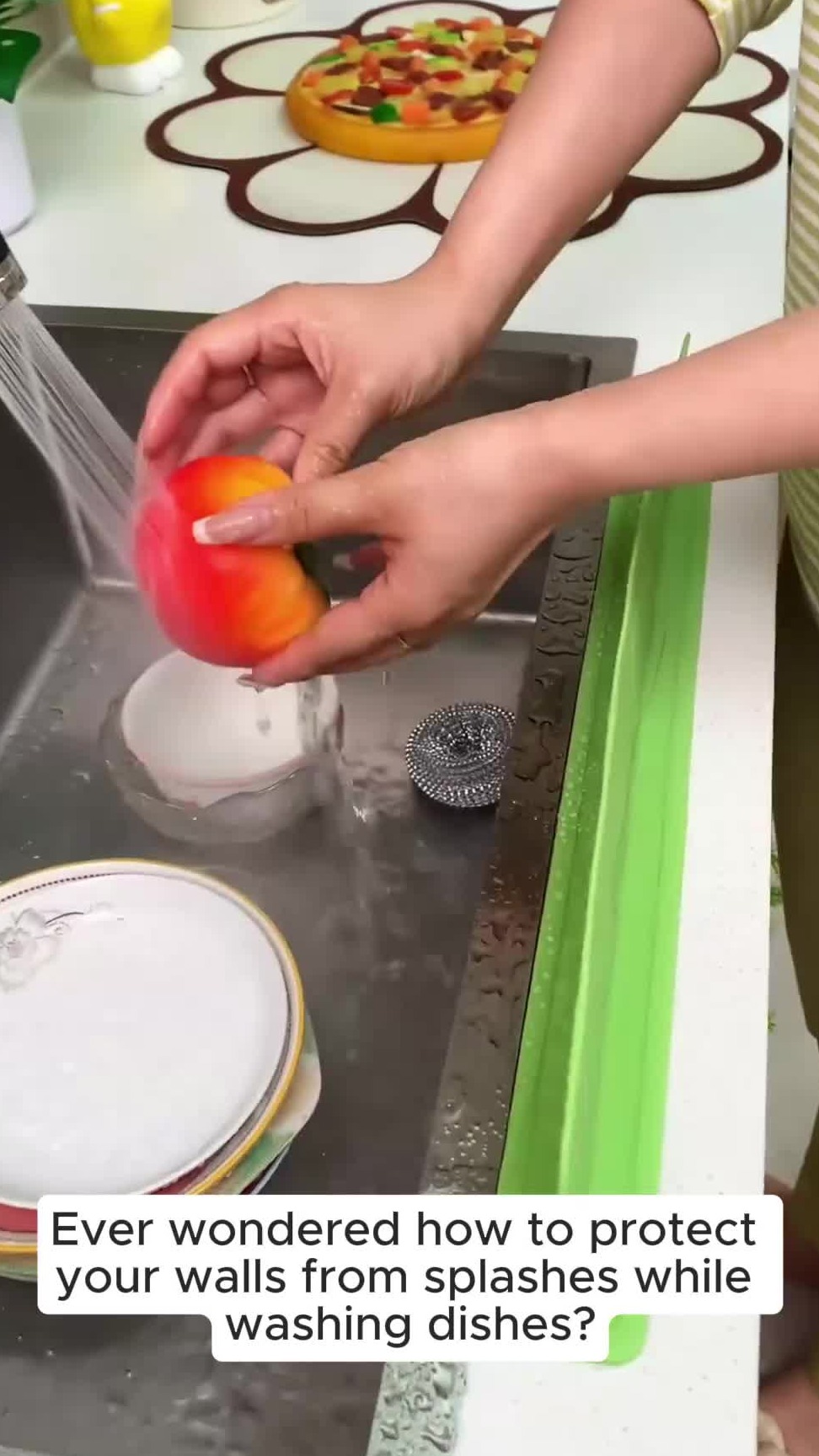 Kitchen Splash Guard Household Sink Edge Waterproof Barrier Bathroom Sink Splash Guard Faucet Silicone Splash Guard