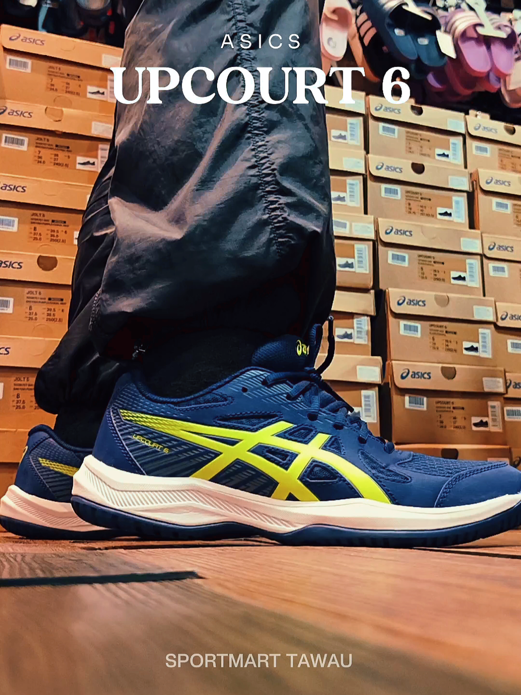 The Asics Upcourt 6🔥 is a lightweight indoor court shoe with good grip and cushioning.🏸🏐🏓 GRAB YOURS AT SPORTMART TAWAU SABINDO!✨  Location at our bio. #fyp #tawausabahtiktok #sportmart #fypシ #SukanDiTikTok #sukan #fypシ゚viral #tawau #barangsukanmurah 
