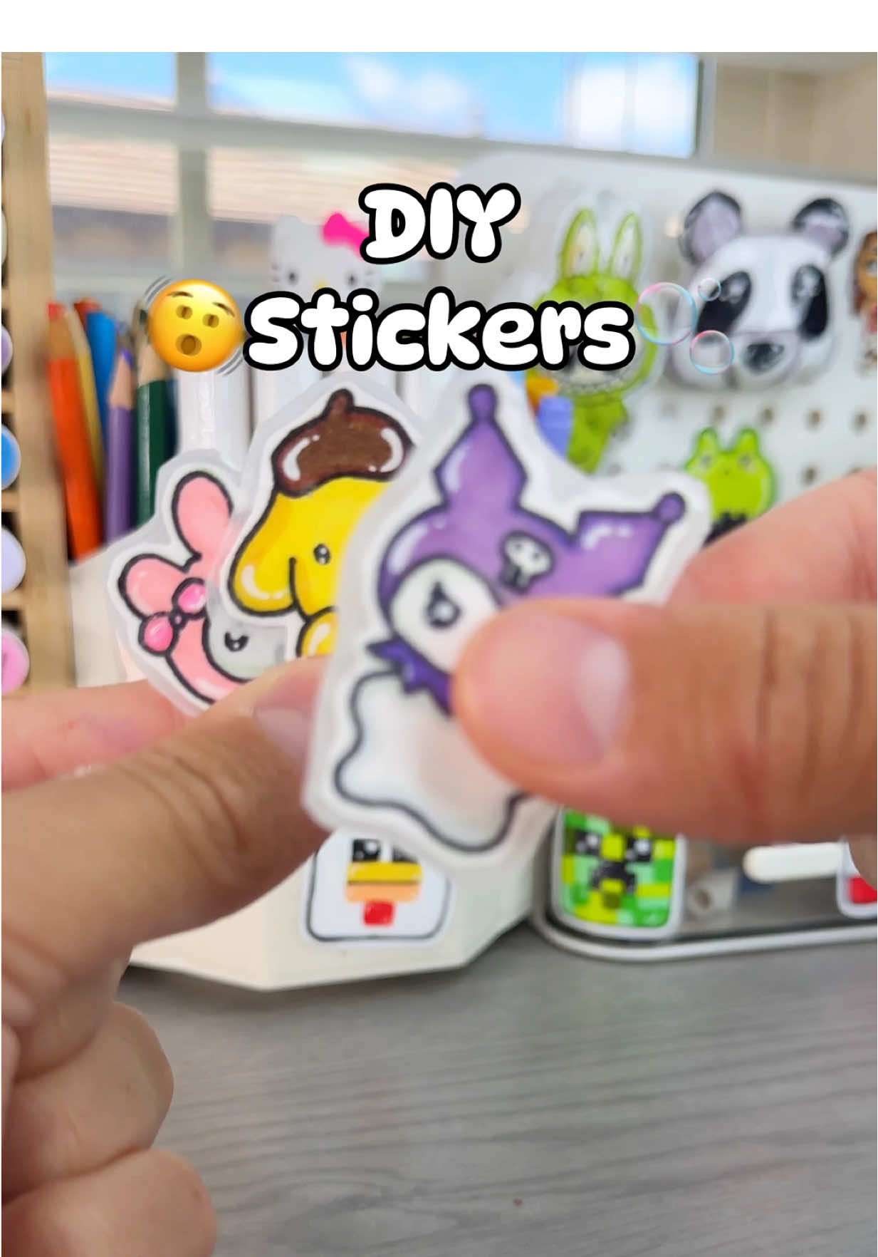 🫧DIY Paper stickers!? #DIY #diystickers #stickers #diycraft #crafts #craft #papercrafts 