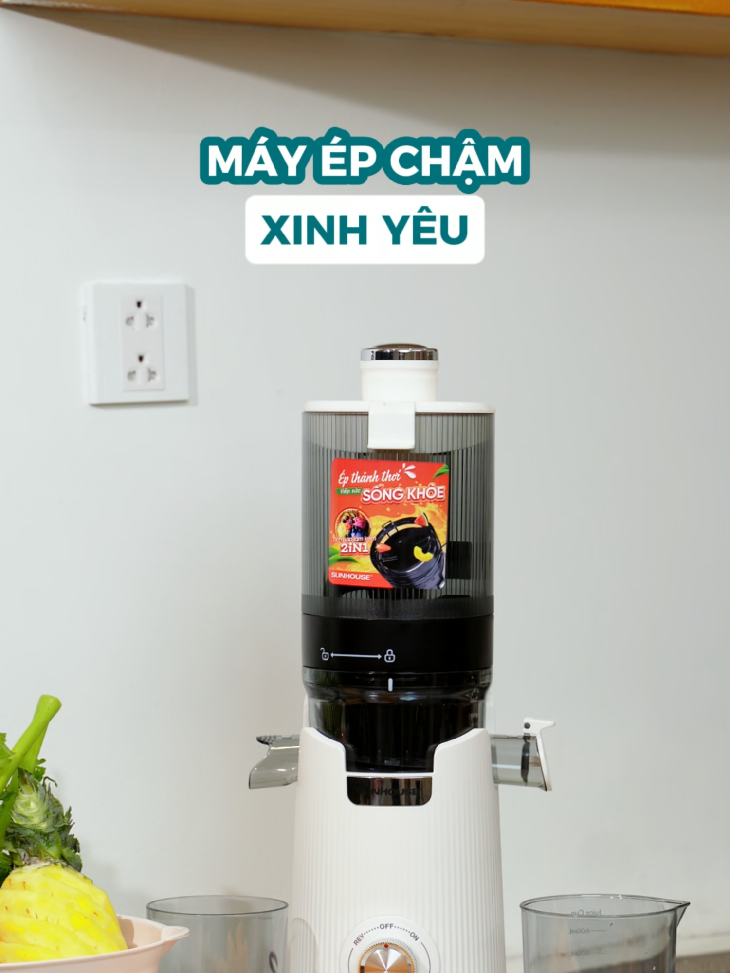 Máy ép chậm Sunhouse SHD5504 làm kem, ép nước đơn giản với máy ép chậm sunhouse #giadungquocdan #sunhouse #danang #epcham #SHD5504