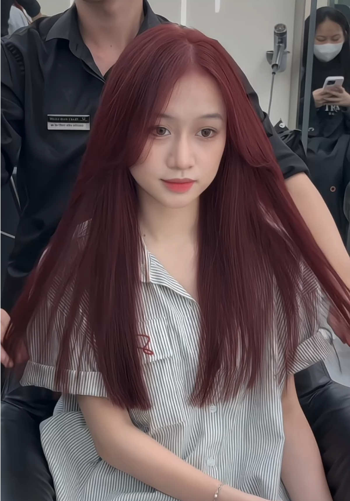 Nâu Hồng màu nhuộm không tẩy ✅#vairalvideo #xuhuongtiktok #muahe #nhuomtoctainha #muafomtoctainha #thuocnhuomtoctainha #tocdepmoingay #nhuộm_tóc_đẹp 