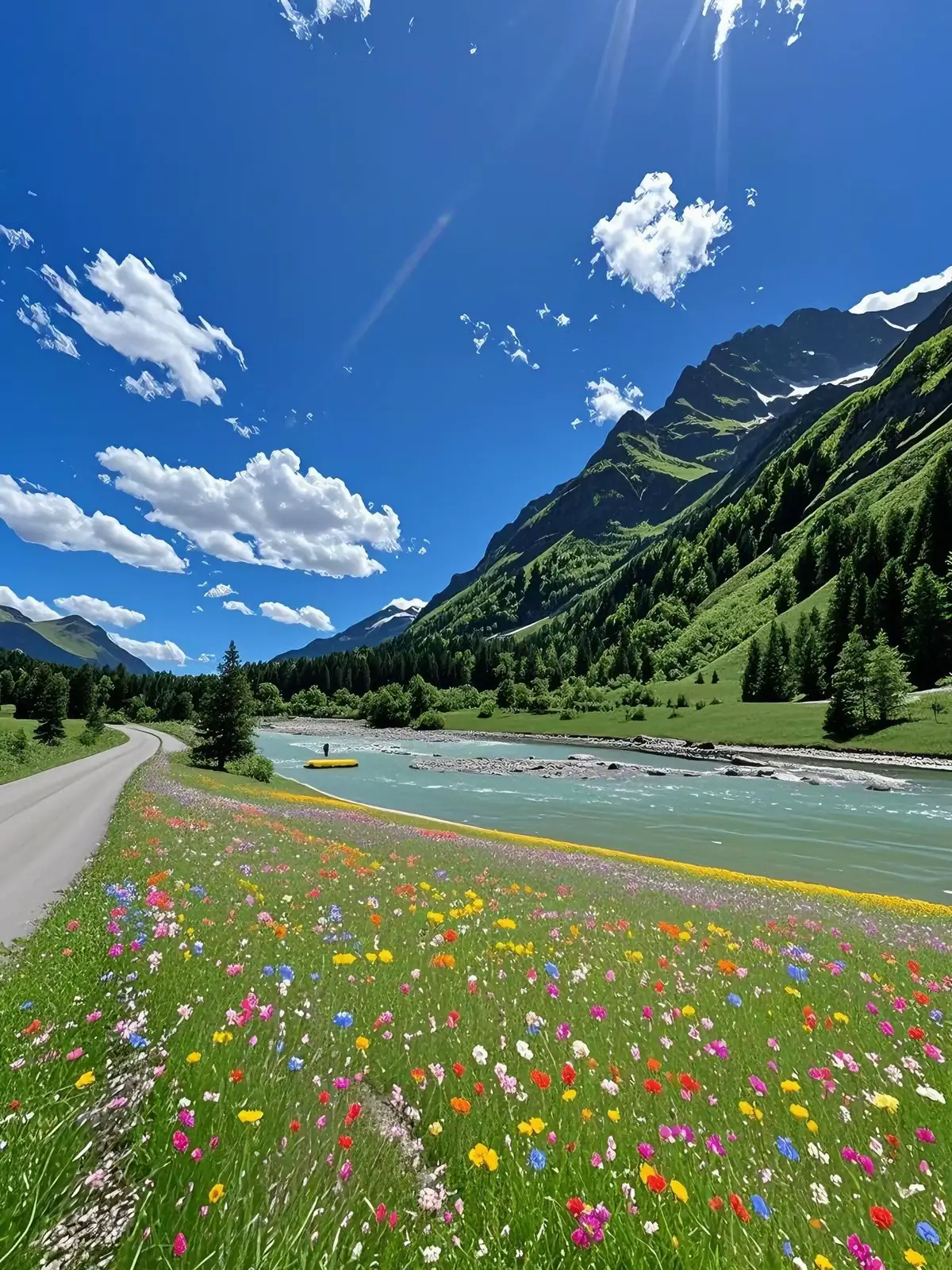 🎨 Siguniang Mountain ในเดือนพฤษภาคม เหมือนเดินเข้าไปในภาพวาดของ Monet ทุ่งดอกไม้ ภูเขาหิมะ และสายหมอก... งดงามจนไม่น่าเชื่อ #รีวิวแฟน #เฉิงตู #chengdu #เที่ยวกับแฟน #scenery #nature 