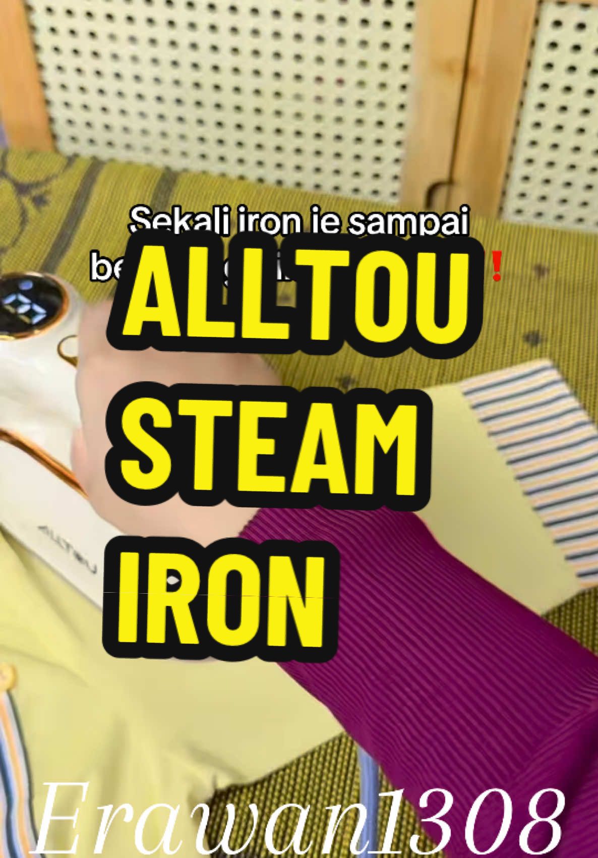 Berbaloi beli steam iron from Alltou ni dah la ringan dan mudah bawak travel #steamiron #iron #irontravel #miniiron #seterika #ironsteamer 
