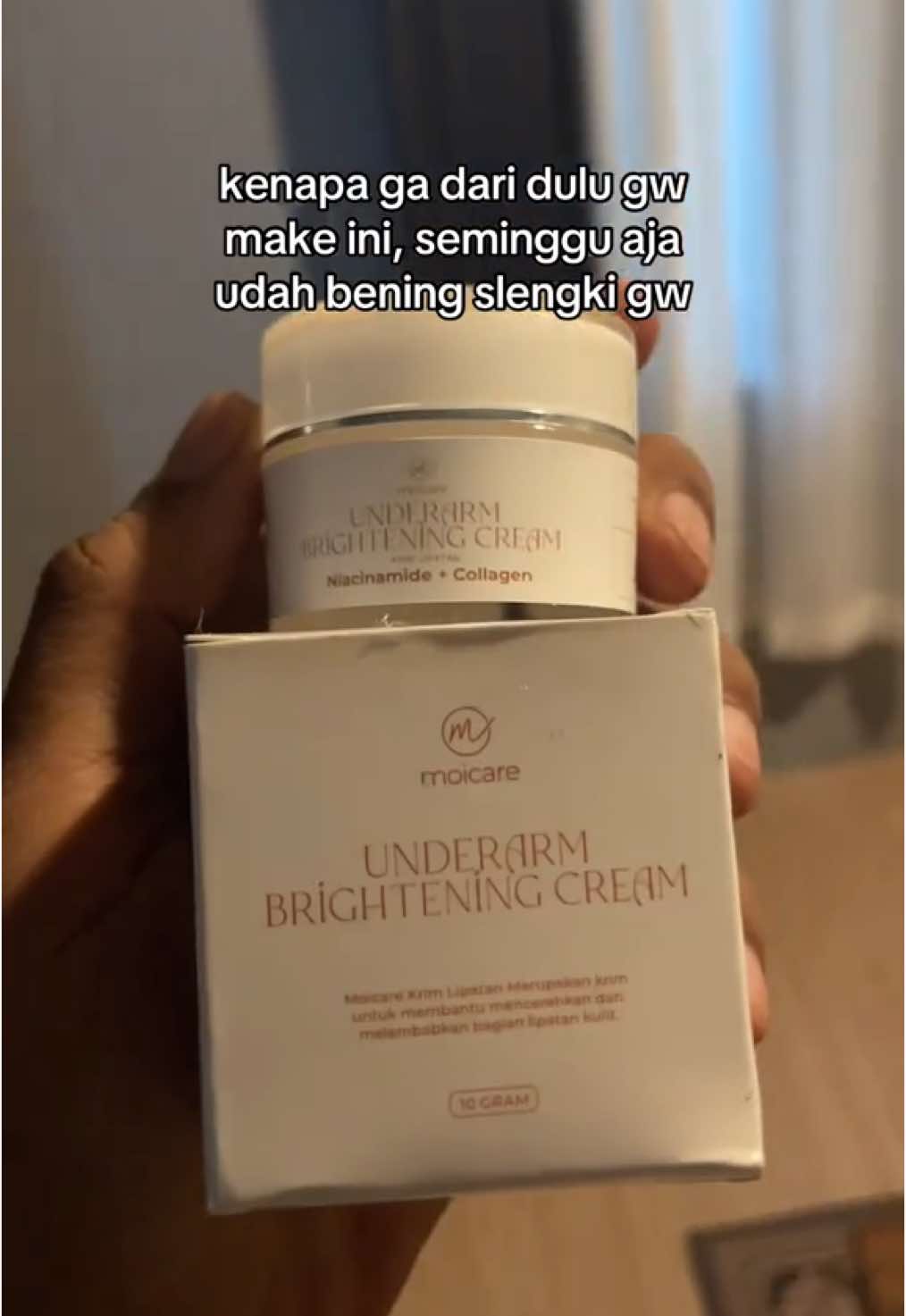 MOICARE PAKET BUNDLING 2 PCS Underarm Cream Whitening Niacinamide & Collagen Pencerah Kulit Lipatan Mencerahkan Selangkangan #moicare #moicareunderarm 