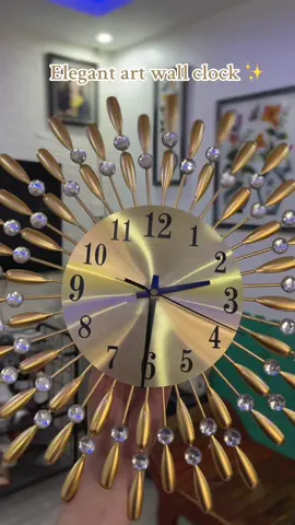 Elegant art wall clock ✨ #wallclock #elegant #aesthetic #trending #fyp #affiliatemarketing 
