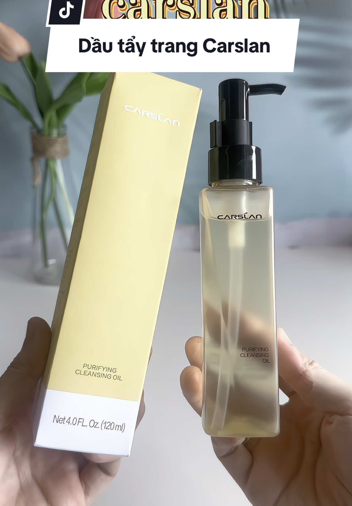 Carslan dầu tẩy trang quốc dân dịu nhẹ , làm sạch lớp makeup chỉ 5s#hongugc #xuhuongtiktok 