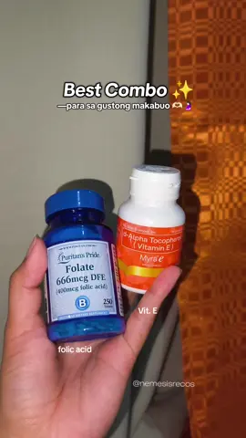 This Combo para sa gustong makabuo 🫶🏻🤰🏻 🤍 #ttc #myrae #folicacid #pregnancy  #puritansprideph #babydust 