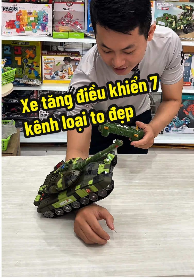 Đồ chơi xe tăng điều khiển từ xa 7 kênh loại to đẹp có đừn led dùng pin sạc #xetangdieukhien #xetangdieukhientuxa #dochoixetangdieukhien #minkidstoys #minkids 