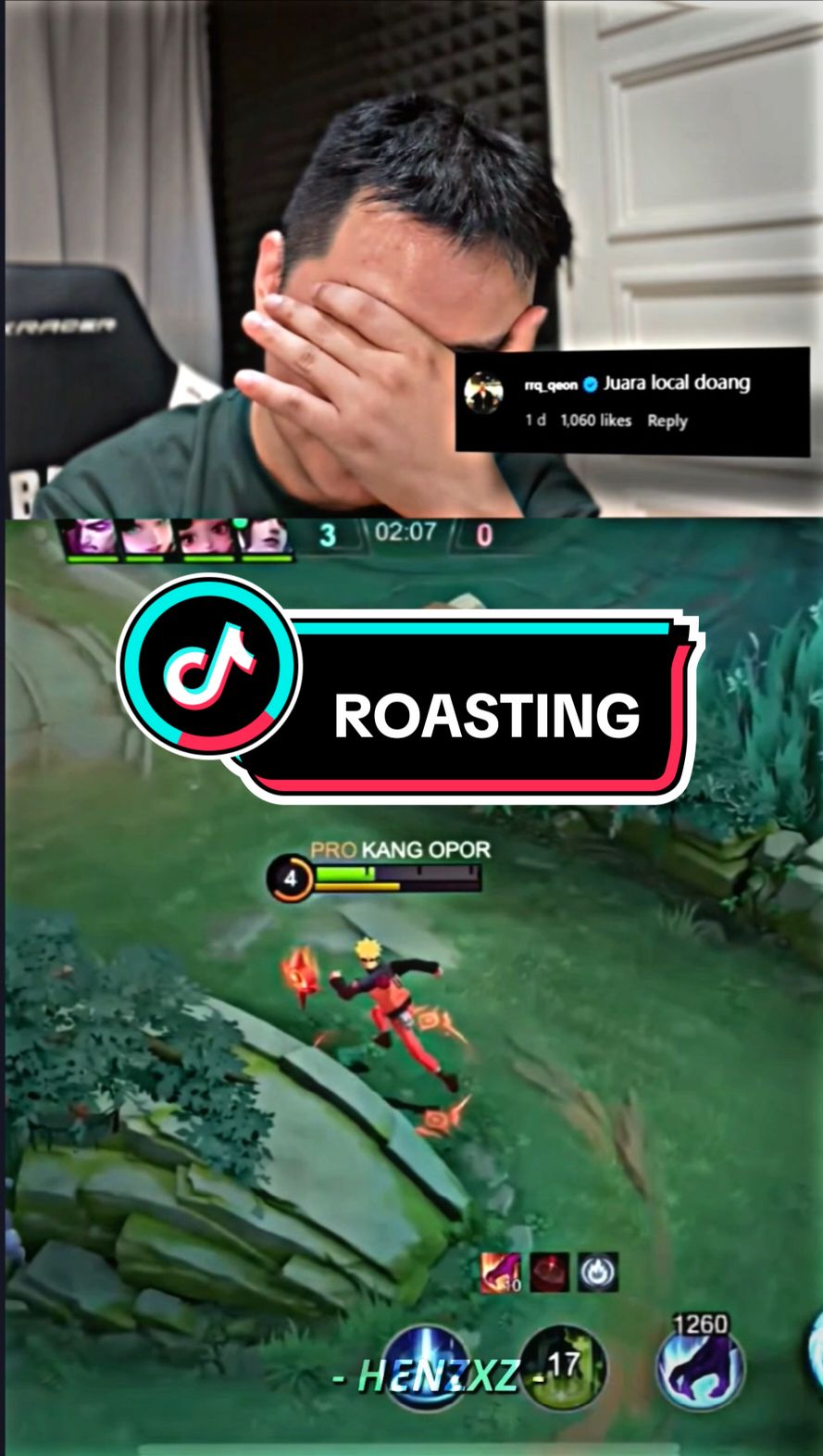 di roasting owner sendiri😭#mlbbxnaruto #rrqhoshi #mlbbjalanninjaku #rrqap #fyp 