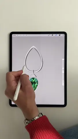 Little design ASMR ✨ #fyp #jewelry #foryoupage #statementpiece #JewelryDesign #JewelKitPro #designjewelry #procreate 