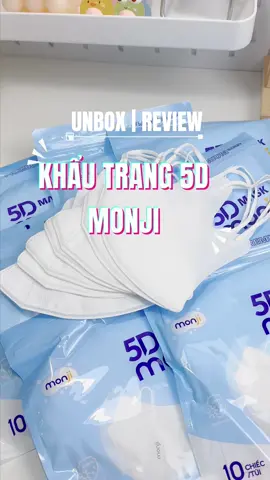 💌 Unbox | Review - 600 chiếc khẩu trang 5D Monji 😷😷😷 #khautrang #monji #koc #unboxing #xuhuong #fyp 