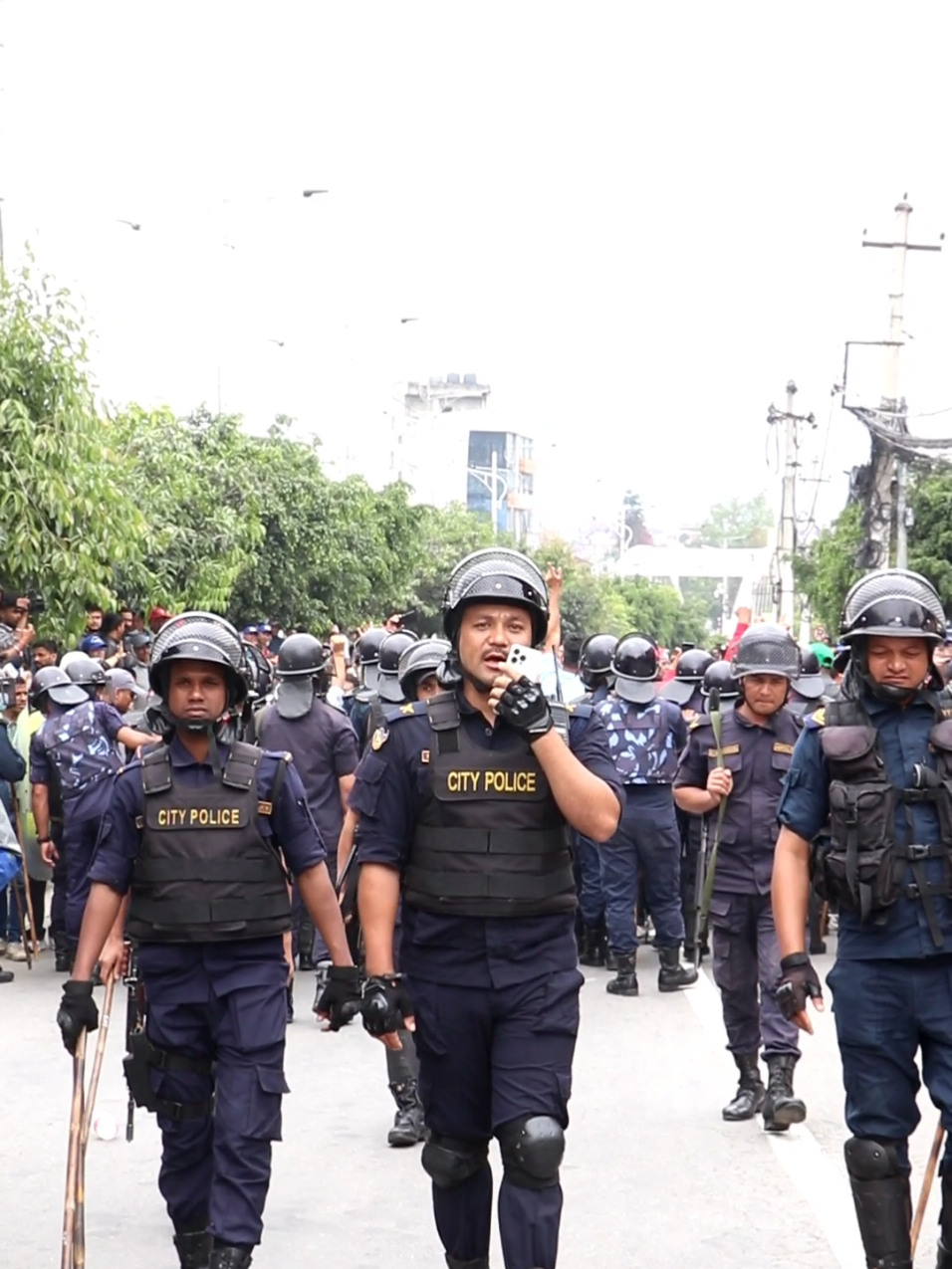 City police officer during protest. #respect #CityPolice #fyp #viral