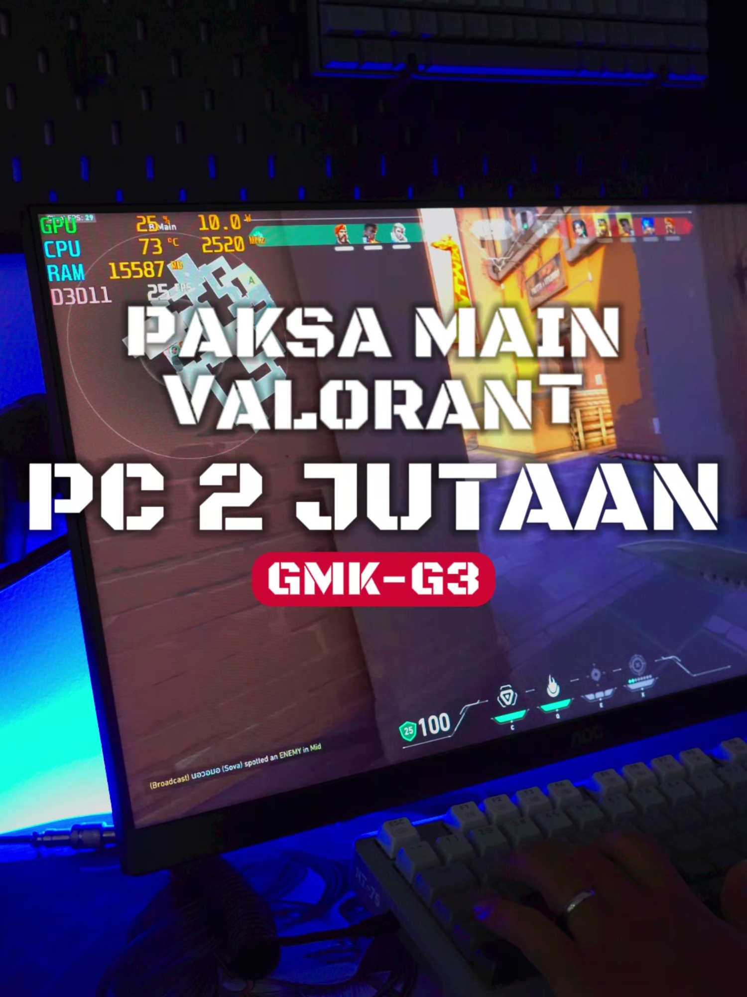 Paksa main Valorant di PC 2 jutaan??? ok gak yah?? #gmk #gmktechid #pc #minipc #gmmkg3 #Valorant #gamingtest #GamingSetup #valorantclips