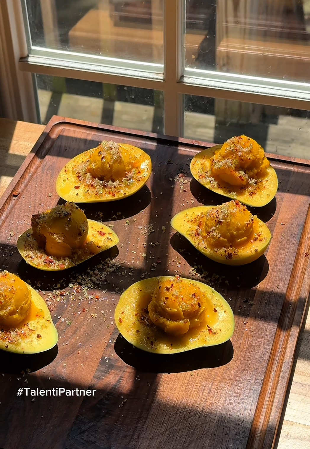 Mango sorbetto in mango, my easy go-to summer dessert, courtesy of @Talenti Gelato because we all know their sorbet is IT.  Smooth, silky, fruity and refreshing, it might be even better just on its own #TalentiPartner