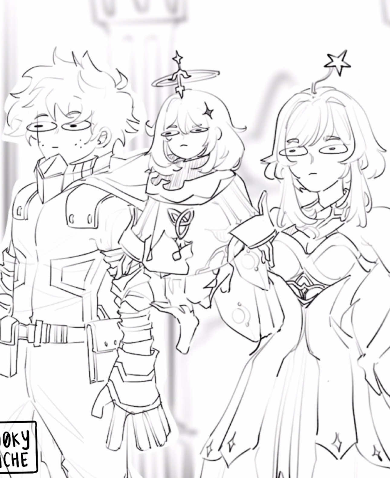 WHY DID THAT NPC SOUND LIKE BAKUGOU 💀🤣  #fontaine #bakugou #lyney #genshin #scaramoucher34 #zhonglispillar #GenshinImpact #fyp #procreate #fypage #bnha 