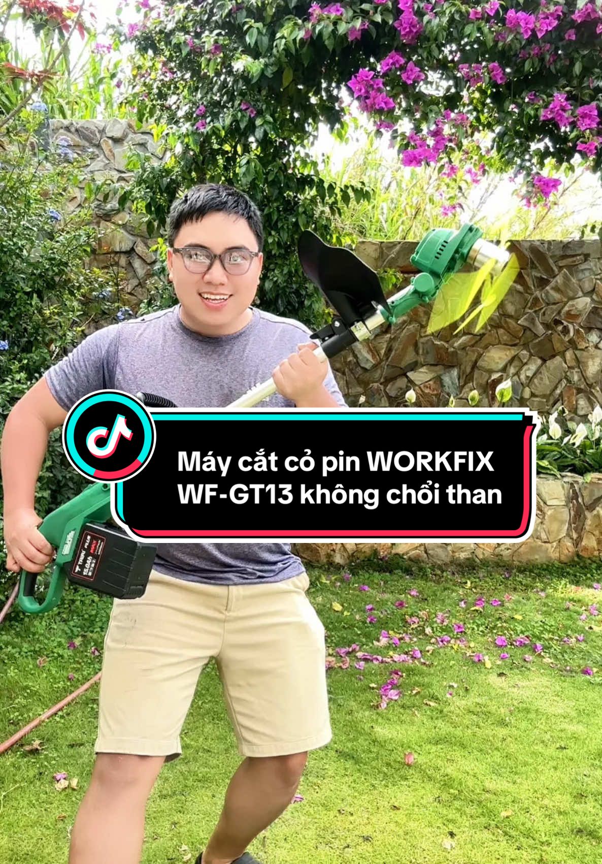 Máy cắt cỏ pin WORKFIX WF-GT13 KHÔNG CHỔI THAN #phuquyreview97 #maycatco #maycatcodanang #maycatcokhongchoithan 