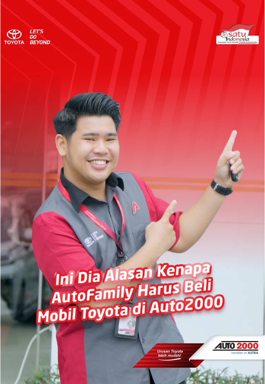 Emang kenapa sih harus Auto2000? Karena Auto2000 hadir dengan One Stop Service untuk semua kebutuhan mobilitas AutoFamily! 🚗 Mulai dari pembelian mobil Toyota yang mudah, cepat, dan terpercaya, pilihan unit paling lengkap, layanan servis resmi, sampai tukar tambah (trade-in) mobil pun bisa langsung di Auto2000!  Semua prosesnya praktis, transparan, dan bisa dari mana saja melalui Auto2000 Digiroom. Yuk, wujudkan mobil impian AutoFamily sekarang! Kunjungi dealer Auto2000 terdekat ya. 😊 #AUTO2000 #AUTO2000ID #AUTOGASPOOOL #AUTOGEMILANG