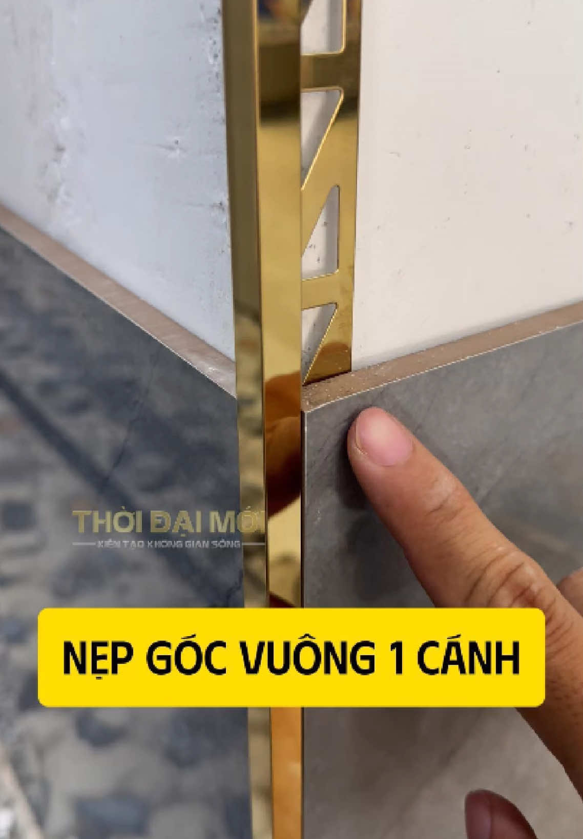 Nẹp góc vuông 1 cánh hàng sẵn kho #thoidaimoi #neptrangtri #khonepthoidaimoi #khonepinox 