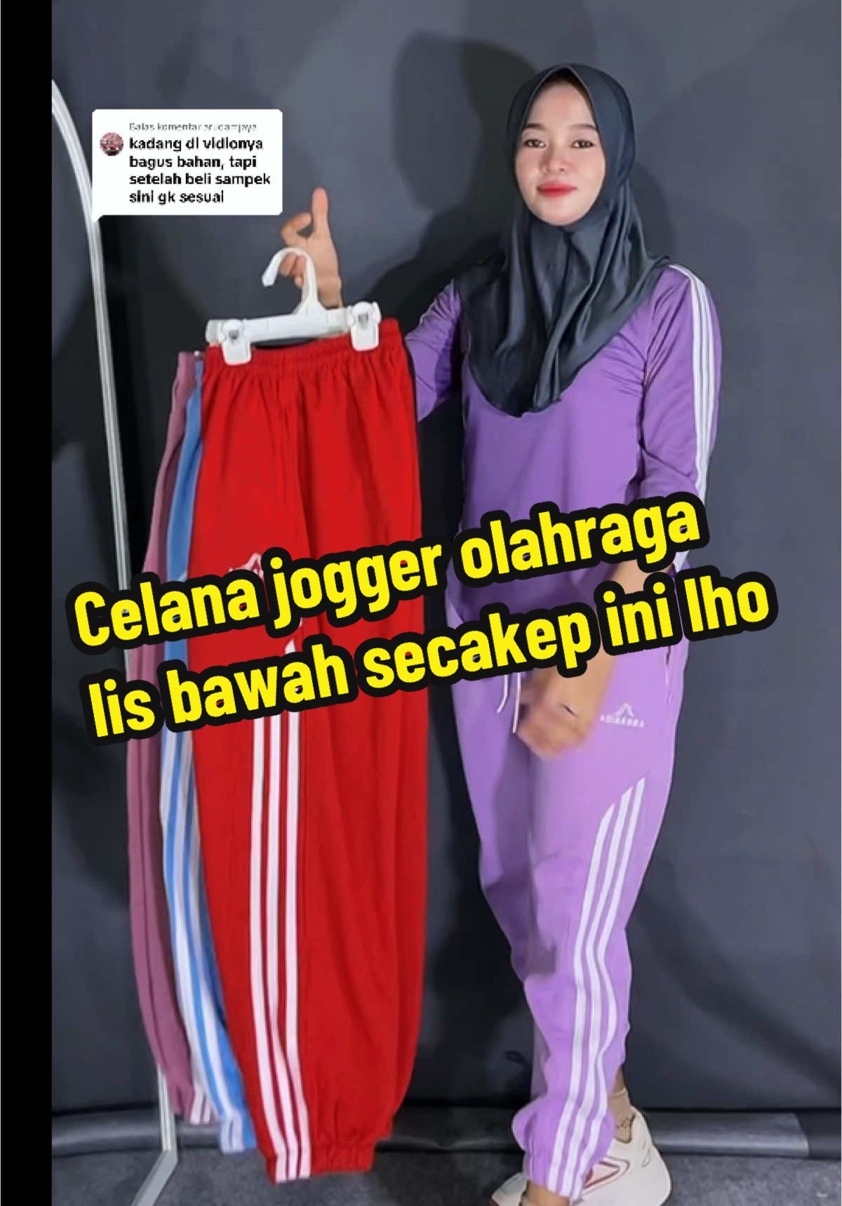 Membalas @arudamjaya jaminan uang kembali jika celana jogger yang dikirm tidak sesuai dengan yang aku pakai selama ini.ini 100% sama persis seperti yang aku review selama ini #celanajoggerwanita#celanajoggerolahraga#celanajoggerpants#joggerolahragawanita#joggerolahragalisbawah