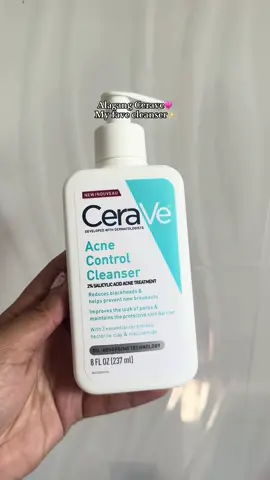 My fave cleanser💗💗💗 #cerave #ceraveskincare #acnecontrolcleanser #ceravecleanser #salicylicacidcleanser 