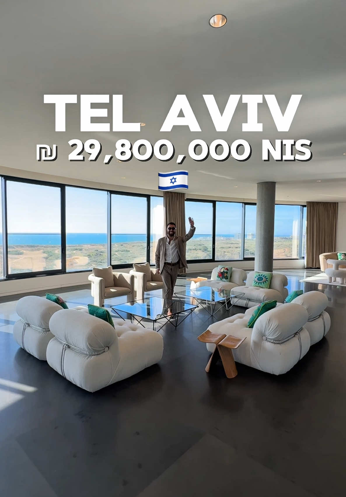 29,800,000 NIS Ultra Luxurious Residence For Sale in Tel Aviv 🇮🇱☁️ Contact For More Details.  #telaviv #israel #luxury #vira #realestate 