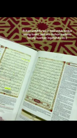 aku tak dpt nk banggakan mereka macam anak orang lain dekat luar sana tp aku harap mereka tahu yg aku berusaha menjaga hafalanku sebaik mungkin supaya dgn asbab aku jaga quran, mereka dipermudahkan masuk ke syurga nanti.  walaupun sekarang rasa makin jauh dgn quran tp aku cuba curi masa yg ada dgn baca at least satu surah sehari and kalau boleh setiap hari mesti bukak quran even sekejap. dulu takde siapa pernah bgtau betapa susahnya belajar quran dan akademik tp sekarang rupanya rasa lagi susah bila kau kena belajar benda lain tp dalam masa yg sama kau kena jaga quran sendiri. walaupun kau tinggalkan quran berhari2, at some point kau akan rasa kosong dan kau akan cari jalan pulang tu sendiri. btw ada orang pernah tanya dekat aku mcm ni, ‘‘kalau setiap hari makin ramai hafiz/hafizah yg dilahirkan tp knp dunia ni still penuh dgn maksiat?’’ and aku tersentap. mungkin ni teguran dari Allah untuk aku dan kita semua, moga kita sentiasa dalam lindungan-Nya. fi amanillah #tahfiz #hafalanquran 