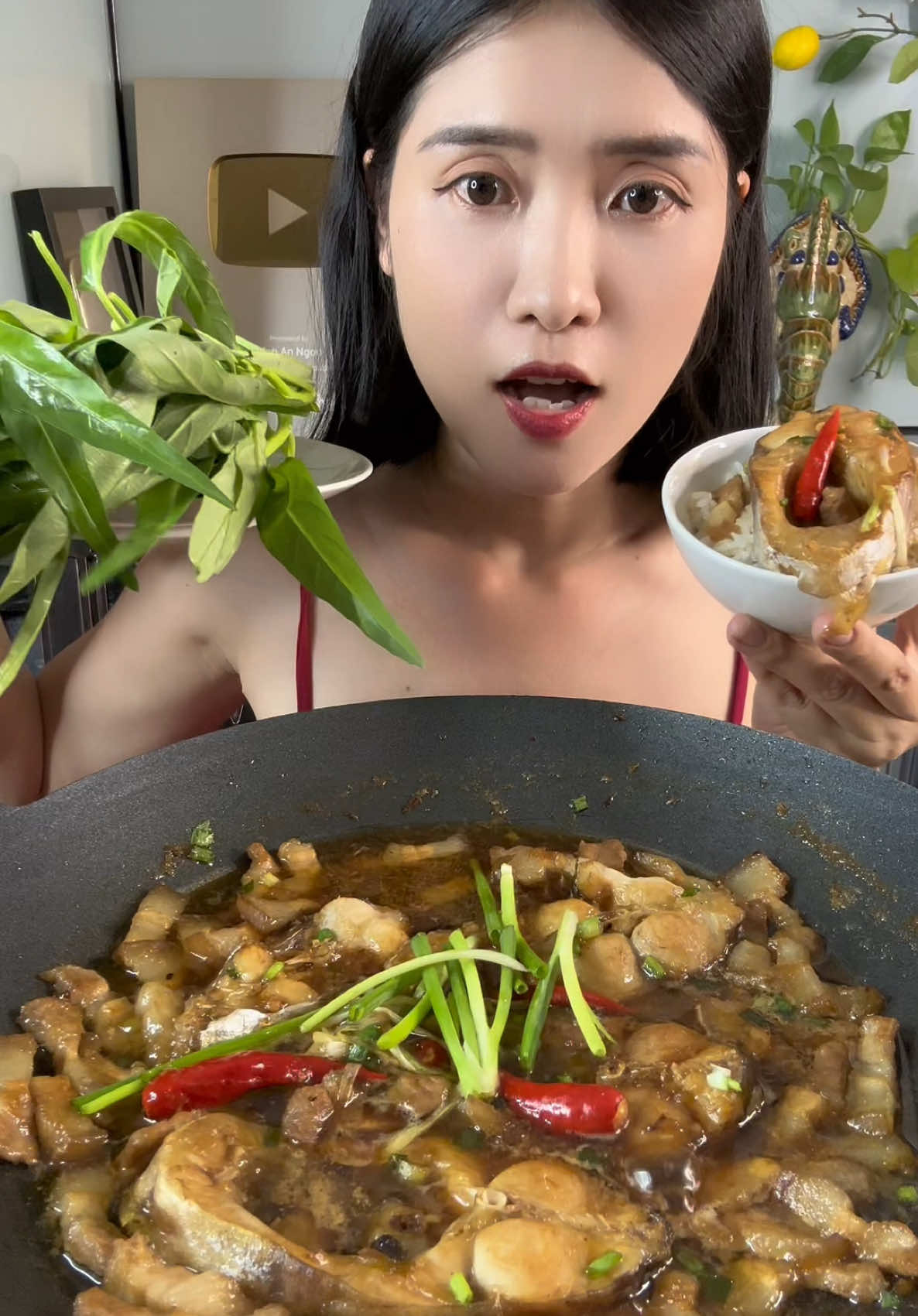 Cá hú kho chấm rau muống #xuhướng #trending #viraltiktok #viral #nauancungtiktok 