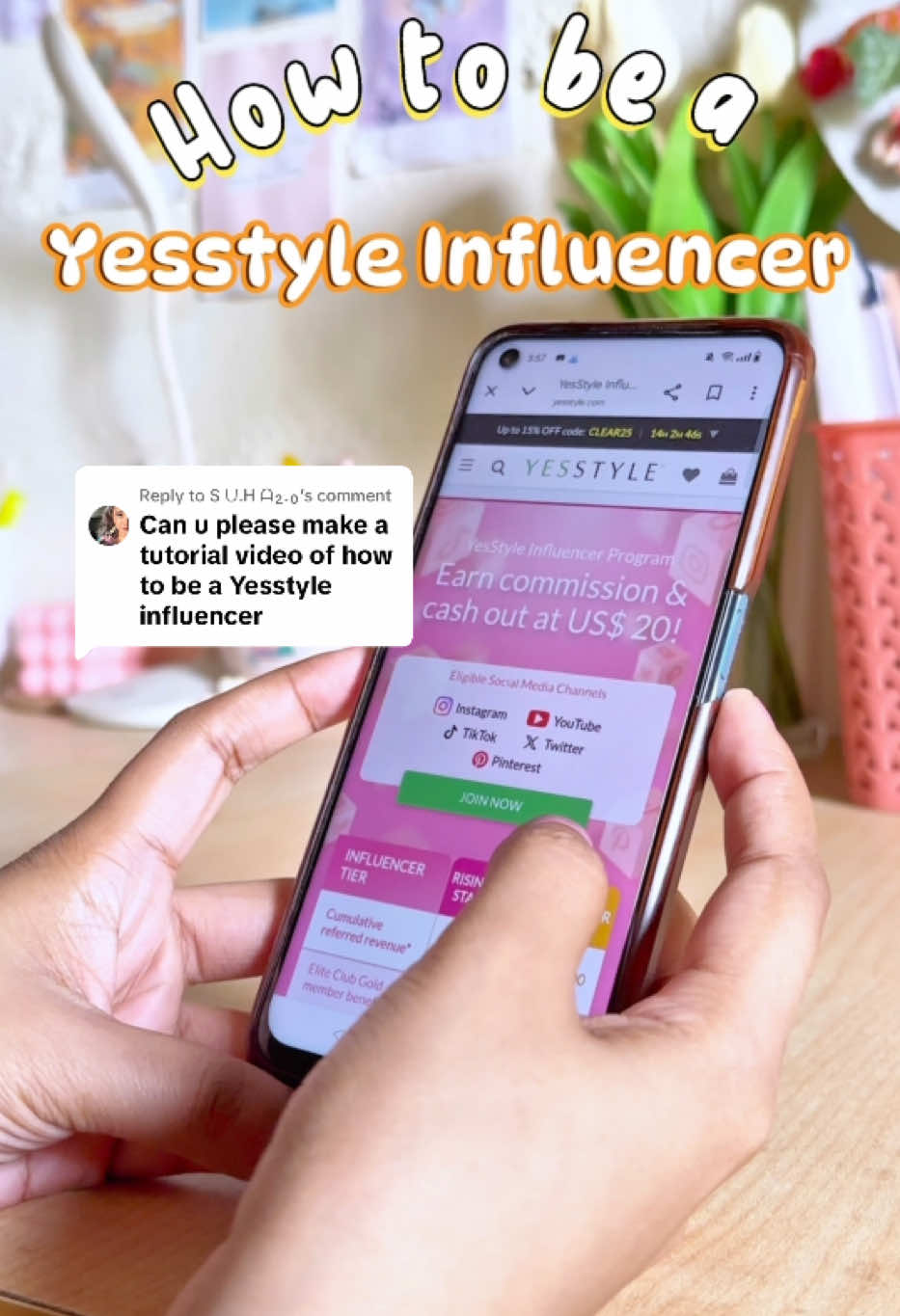 Replying to @S ᑌ.H ᗩ₂.₀  How to be an yesstyle influencer. Here it is , it’s that simple . Just click the join now button and sign in with your social media account. @YesStyleInfluencers #skincare #personalcare #beauty #beautyproducts #aesthetic #cozy #skincaretips #skincareproducts #viraltiktok #yesstyleinfluencers #yesstyle #yesstylereview