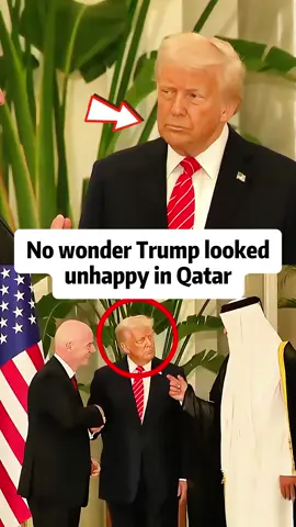 No wonder Trump looked unhappy in Qatar. No one realized that the King of Qatar Emir did three things that Trump could not forgive.#fyp #foryoupage #tiktok #celebrity #trump #emirofqatar #emir #trending #actor 