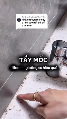 Trả lời @Thanh Thuỷ  cuối cùng mình cũng tẩy được đám mốc ở bồn rửa rồi! Bạn tham khảo nhé!