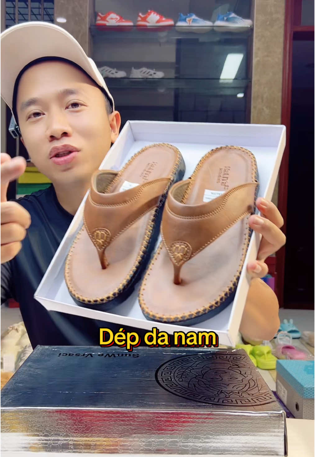 Màu này lên chân sang lắm nha ae ơi #manhgiay #manhbangiay #depkep #depnam #depda 