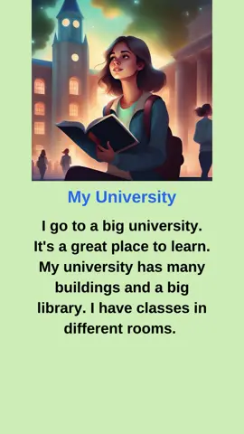 My University❤️Learn English✨English Story👫English Listening🌈#learn #LearnOnTikTok #learnenglish   #english #englishteacher #englishclass #englishlesson #englishtips #storytime #story #stories #vocabulary #student #students #university #college #professor #teacher #teachersoftiktok