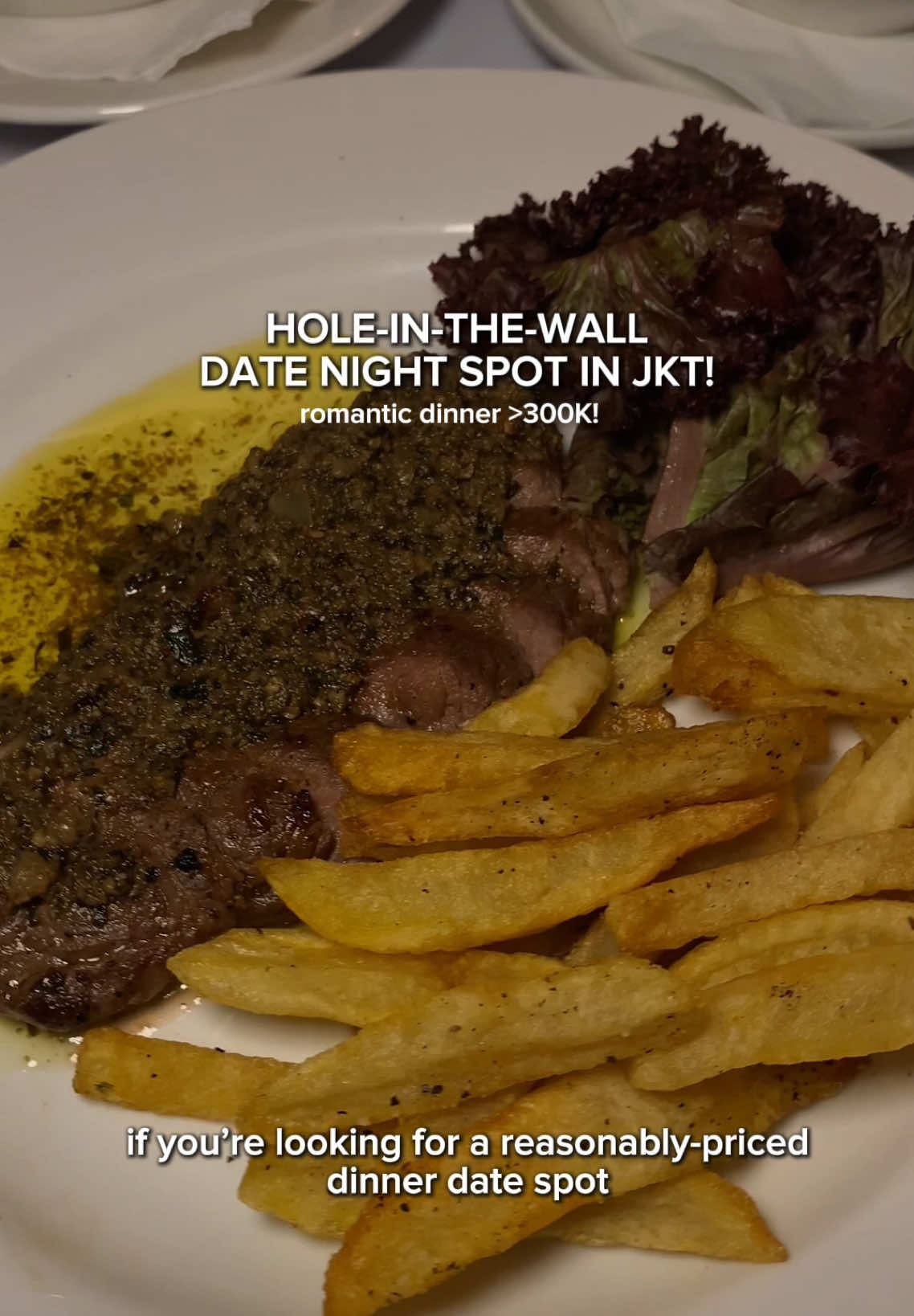 for ur next date night or girls hangout 👀 literal definisi hidden gem soalnya dari luar tempatnya beneran super hidden, tapi dalemnya BAGUS!!! actually highly recommend dtg waktu lunch soalnya jadi cuma like 170K++? SO GOODDD #fyp #fypシ #fypシ゚viral #FoodTok #makananviral #foodtiktok #jktrestaurant #jktresto #beautifulrestaurant #jktdestination #jktwheretogo #jktwhattoeat #foodrecs #foodrecommendations #foodreview #Foodie #FoodLover #gofood #grabfood #shopeefood #gofoodrecs #makanangofood #makananojol #rekomendasigofood #rekomendasiresto #newrestaurant #fooddestination #tempatviral #jktwhattodo #jktviral #kuliner #kulinerjkt #streetfood #streetfoodjkt #kulinersampingjalan #makanansampingjalan #jajanankakilima #kulinertiktok #FoodFestonTikTok #honestreview #datenight #jktdate #datespot #jktdatespot #fancyrestaurant #finedining #steak #frenchrestaurant #frenchcuisine #briq #kulinerjaksel #kulinersenopati #kulinerjakarta #WhereToEat #restaurantsjaksel