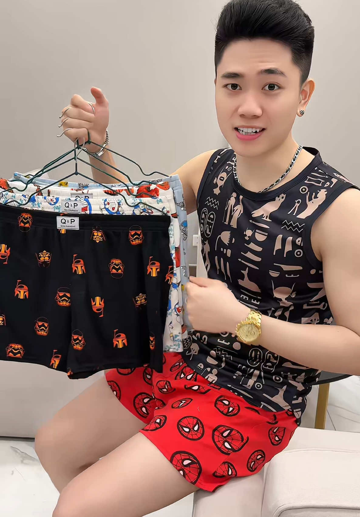 Combo 5 Quần Đùi Nam Thun Giao