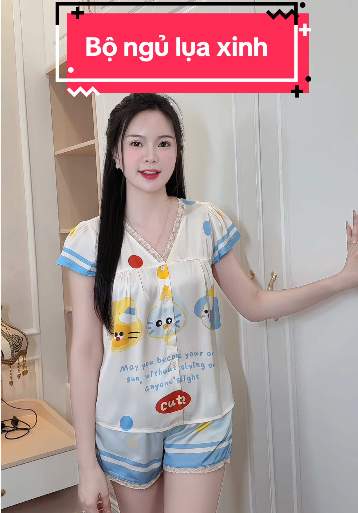Bộ ngủ lụa đùi cổ tim viền ren #review #champhanriview #champhan #thoitrangnu #dobo #pijama #bolua #bongulua 
