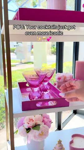 The best way to make your cocktails iconic 🍸💖 #parishilton #parisproducts #pinkproducts #pink #pinkkitchen #aesthetic #pinkaesthetic #cocktail #cocktailglassware #martini #martiniglass 