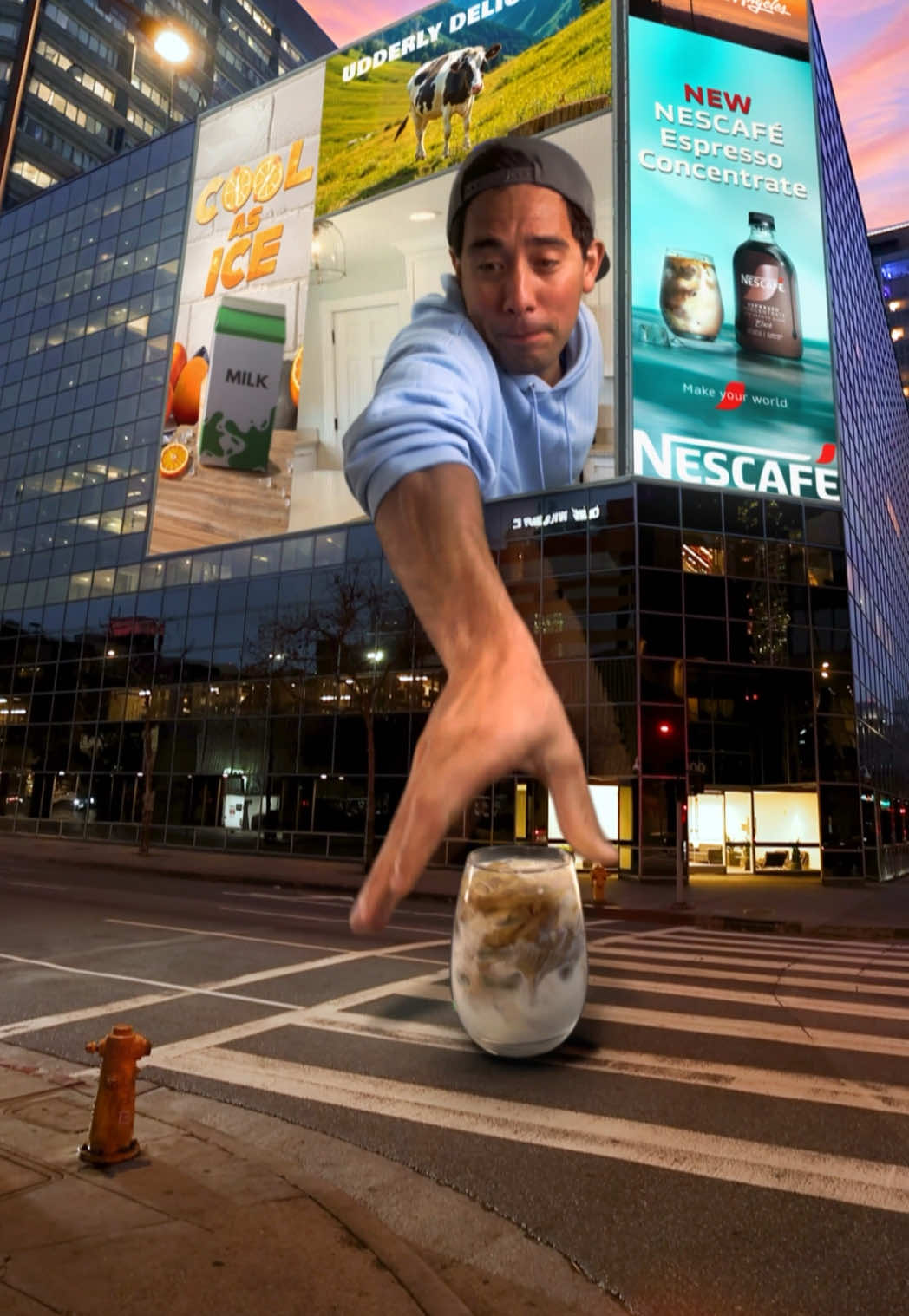 Mom, I made it! I'm on a billboard! 🤩 ☕ @Nescafe USA #NescaféIcedHacks 