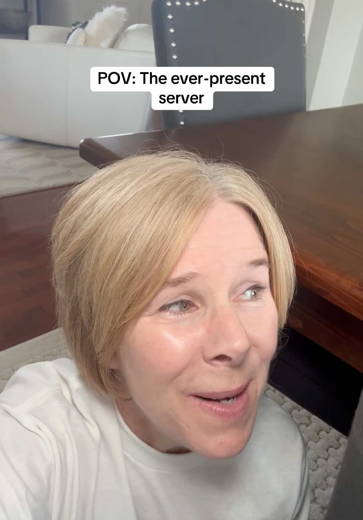 Dining out is so relaxing and makes perfect economical sense. A $39 salad with two tomatoes really hits the spot. Sniff.#restaurant #server #salad #funnyreels #comedyvideos #comediansoftiktok #diningout #relatablecomedy #funnyskits #pov