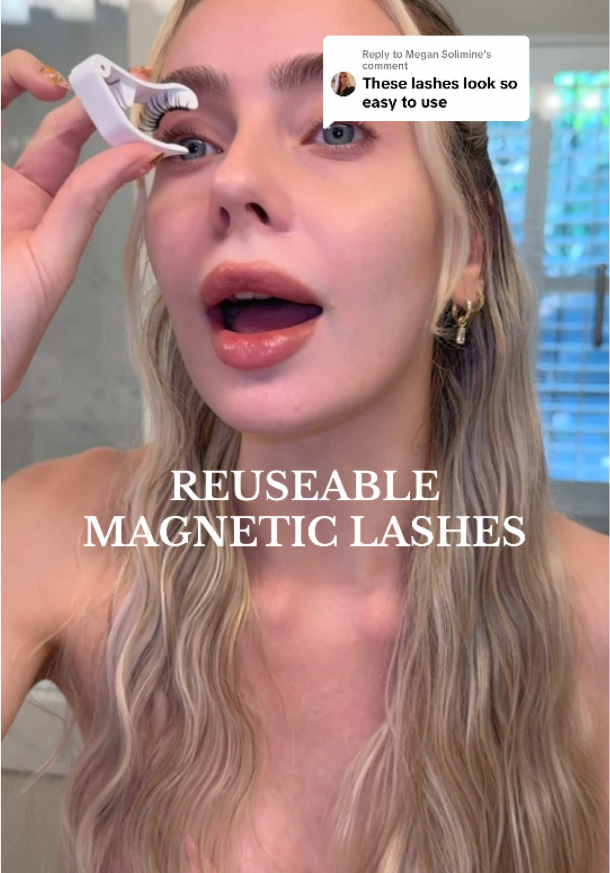 Replying to @Megan Solimine One of the best pair of lashes I’ve ever tried and so easy to apply! #howtoapplymagneticlashes #magneticlashes #magneticeyelashes #magneticeyelashesreview #easymagneticlashes #magneticlashestutorial 