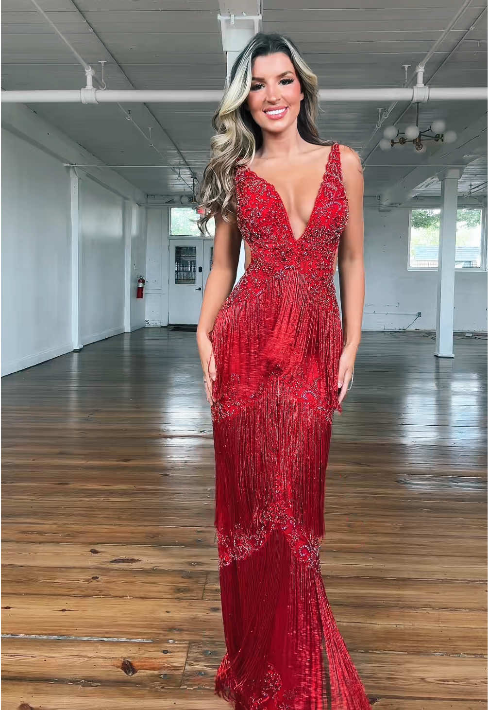 This red dress stole the show & my heart ❤️‍🔥 @GirliGirl Boutique @Sherri Hill # 67045 ❤️‍🔥 #promdress #hococourt #sherrihill #girligirlboutique #sherrihill67045 