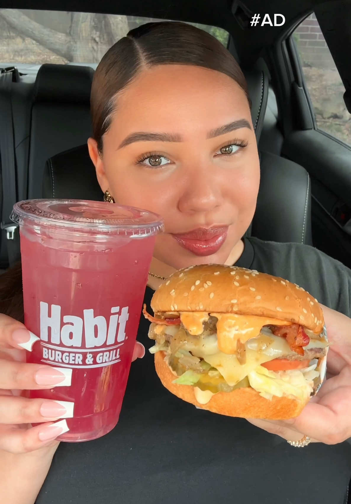 #ad Trying the Desert Drip Char Meal by @Habit Burger and Grill 🍔🔥 The burger was so juicy & flavorful! ❤️ #HabitPartner #DesertDripChar #DamnThatsFresh #habitburger #mukbang  