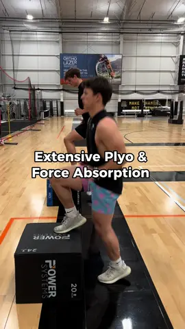 Building Tendon Tolerance Through Extensive Plyos.  Teaching Stiff and Compliant Landings. Sports are unpredictable, we can’t only train the rigidity and stiffness aspect of landings and COD, giving the athletes access to compliant landings can greatly reduce injuries by giving them more options in unpredictable situations. ‼️Athletes Need to Train Like Athletes‼️ #TheAthleteSystem #BTAAthleticPerformance #wisconsinsportsperformance #btaap  #milwaukeesportsportsperformance #milwaukeesportstraining #strength #strengthtraining #plyometrics #jumptraining #sprints #acceleration #speedtraining #speed #dunk #dunktraining
