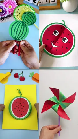Watermelon 🍉 #diyproject #DIY #diyideas #handmade #papercraft #fyp #foryou #foryoupage #DIY #childcrafts #giftideas #kidscrafts #diyhandmade #funnyhandmade #kidshandmade #craft #cute 