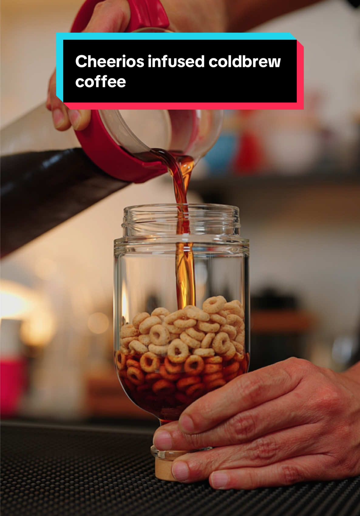 🤤 infused some cold brew with Cheerios and vanilla syrup. . #coffee #coffeetiktok #coffeetime #coffeelovers #coffeetok #coffeetable #coldcoffee #coldbrew 