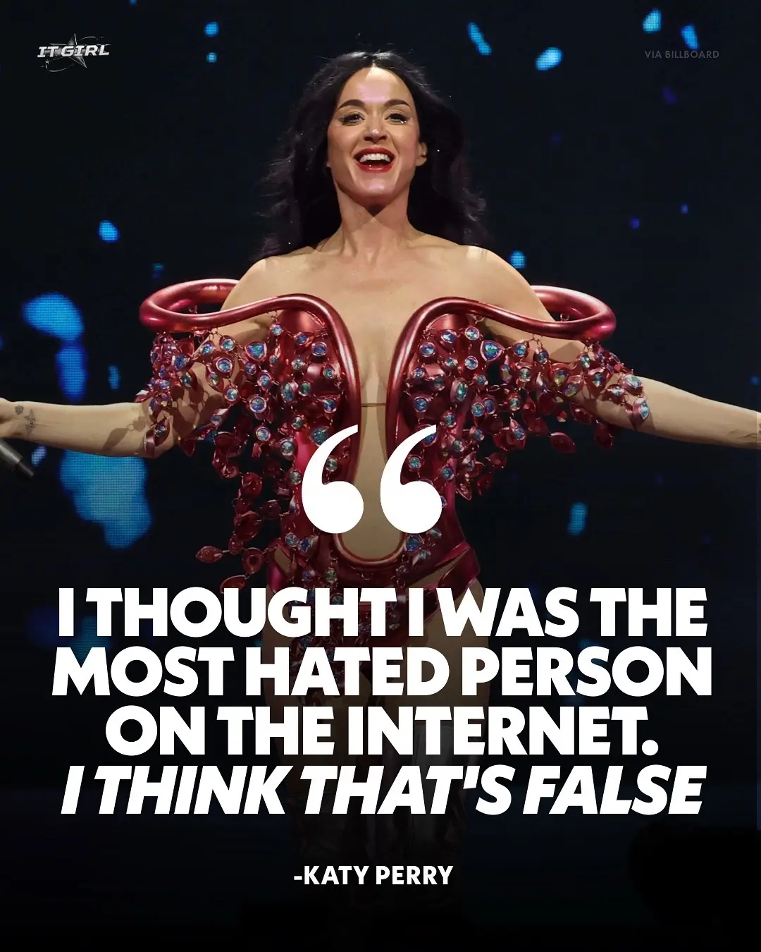 Katy Perry responded to claims she’s the 'most hated person on the internet' during her Lifetimes tour stop in Chicago 🗣️